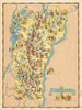 Vermont. Pictorial state map by Ruth Taylor White 1935 old vintage chart