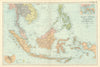 EAST INDIES. Dutch Indonesia Philippines Malaya Siam. Inset Singapore 1894 map