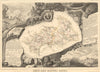 Département des HAUTES-ALPES. Decorative antique map/carte. LEVASSEUR 1852