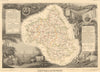 Département de l'AVEYRON. Decorative antique map/carte by Victor LEVASSEUR 1852