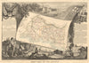 Département des BOUCHES-DU-RHÔNE. Decorative antique map/carte. LEVASSEUR 1852