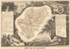 Département de la CHARENTE. Decorative antique map/carte. LEVASSEUR 1852