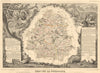 Département de la DORDOGNE. Decorative antique map/carte. LEVASSEUR 1852