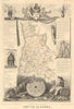 Département de la DRÔME. Decorative antique map/carte by Victor LEVASSEUR 1852