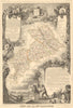 Département de la HAUTE-GARONNE. Decorative antique map/carte. LEVASSEUR 1852