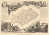 Département de l'HÉRAULT. Decorative antique map/carte by Victor LEVASSEUR 1852
