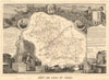 Département de LOIR-ET-CHER. Decorative antique map/carte. LEVASSEUR 1852