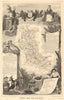 Département de la LOIRE. Decorative antique map/carte by Victor LEVASSEUR 1852