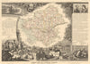 Département de la LOIRE-INFÉRIEURE. Loire-Atlantique. LEVASSEUR 1852 old map