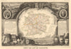 Département de LOT-ET-GARONNE. Decorative antique map/carte. LEVASSEUR 1852