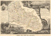 Département du PAS-DE-CALAIS. Decorative antique map/carte. LEVASSEUR 1852