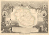 ILE DE LA RÉUNION. Indian Ocean. Decorative antique map/carte. LEVASSEUR 1852