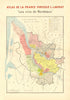 BORDEAUX WINE MAP. Les Vins de Bordeaux. Carte Générale. LARMAT 1944 old