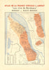 BORDEAUX WINE MAP. Les Vins de Bordeaux - Médoc - Haut-Médoc. LARMAT 1944