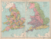UK. Counties. Isle of Ely. Soke of Peterborough. Rail Companies. LARGE 1939 map