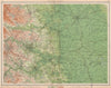 YORKSHIRE. Leeds Bradford Wakefield York Harrogate Huddersfield. LARGE 1939 map