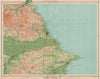 YORKSHIRE COAST. Scarborough Whitby Filey Bridlington Pickering. LARGE 1939 map