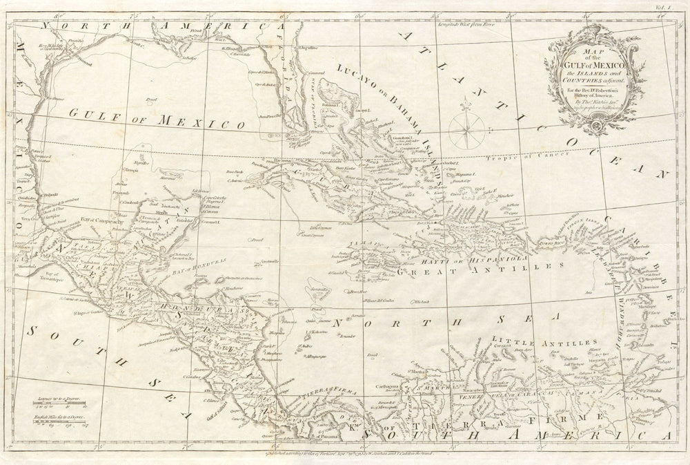 GULF OF MEXICO Caribbean West Indies Bahamas. Spanish Main. KITCHIN 1795 map