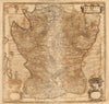 SCANIA VULGO SCHOONEN. Skåne. Sweden. Helsingborg Malmo Ystad. BLAEU c1667 map