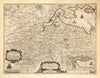 PRAEFECTURA FLENSBURGENSIS. Flensburg prefecture & town plan. BLAEU c1667 map