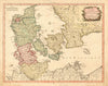 'ROYAUME DE DANNEMARCK' Denmark Schleswig Holstein S Sweden. BOURGOIN 1766 map