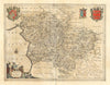 MERVINIA ET MONTGOMERIA COMITATUS. Merioneth/Montgomeryshire.JANSSON c1645 map