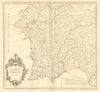 'PARTIE MERIDIONALE DU ROYAUME DE PORTUGAL'. Algarve. DE VAUGONDY c1750 map