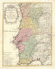 REGNUM PORTUGALLIAE'. Kingdom of Portugal. NOLIN / HOMANN 1736 old antique map