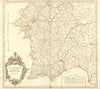 'PARTIE MERIDIONALE DU ROYAUME DE PORTUGAL'. Lisbon. DE VAUGONDY c1751 old map