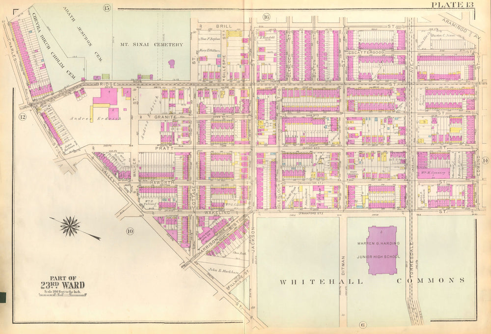 PHILADELPHIA. Frankford. Bridge Whitehall Pratt Ditman Edmund. BROMLEY 1929 map