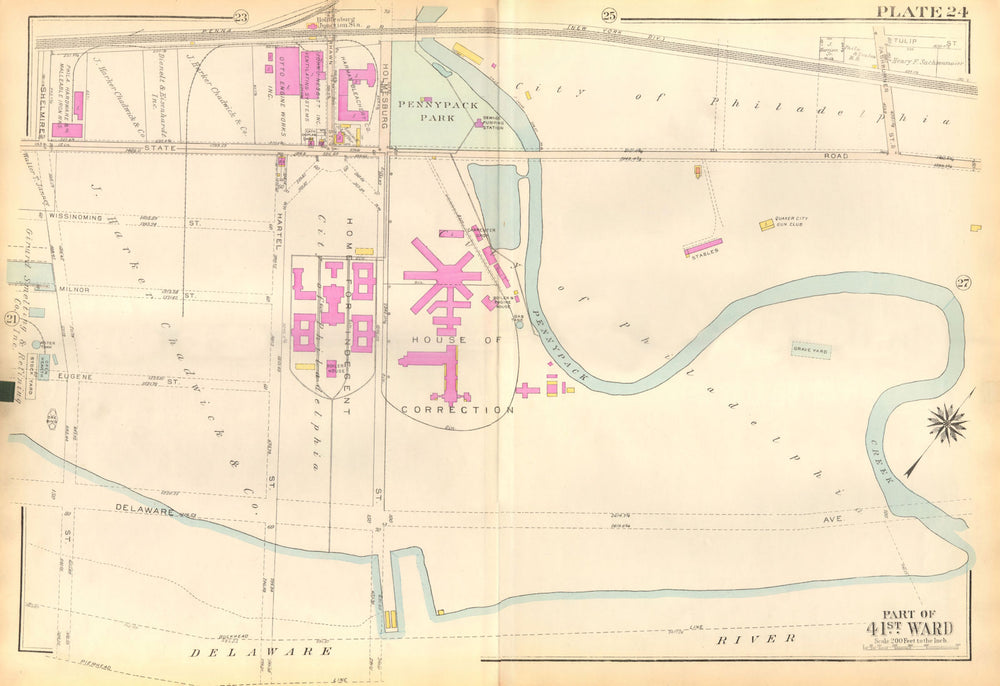PHILADELPHIA. Holmesburg. Pennypack. State Rd. Curran-Fromhold BROMLEY 1929 map