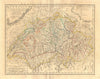 'La Suisse, divisée en ses tréze cantons'. Schweiz Switzerland. HOMANN 1751 map