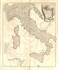 'Italie...sous les auspices [du] Duc d'Orleans'.Italy. D'ANVILLE/HOMANN 1743 map