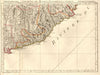 CÔTE D'AZUR/RIVIERA LIGURE. Villefranche Cap-Ferrat Monaco. D'ANVILLE 1754 map