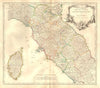 'Etat de l'Eglise, Grand Duché de Toscane et Isle de Corse' DE VAUGONDY 1750 map