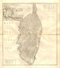 'Insulae Corsicae'. Corsica. Original outline colour. VOGT/HOMANN 1735 old map