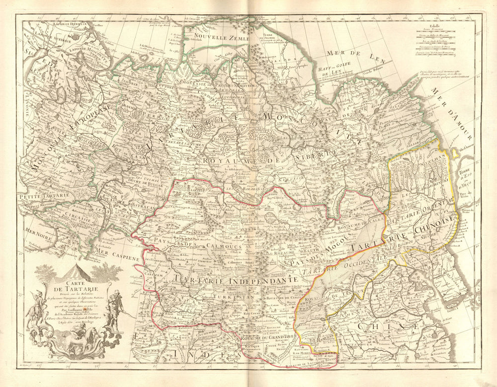 'Carte de Tartarie'. Tartary. North & Central Asia. Siberia. DE L’ISLE 1706 map