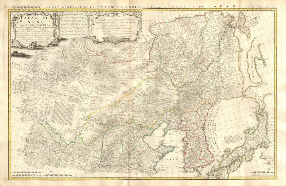 'Tatariae Sinensis' Chinese Tartary. China Mongolia Korea Japan. HOMANN 1749 map