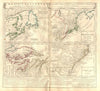 'Dominia Anglorum in America Septentrionali'. British colonies. HOMANN c1740 map