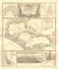 'Indiae Occidentalis' Caribbean Veracruz Mexico City. HOMANN/D'ANVILLE 1731 map