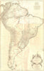 'Amérique Méridionale'. South America. D’ANVILLE 1748 old antique map chart