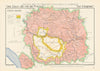 COGNAC BRANDY MAP Fins-Bois. Eaux-de-vie. Charente Maritime. LARMAT 1947