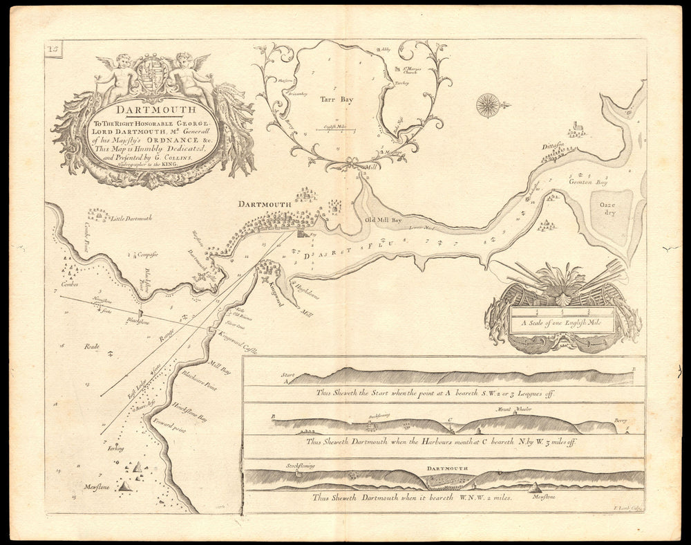 'DARTMOUTH', Dart Estuary & TORBAY sea chart. Brixham Torquay. COLLINS c1774 map