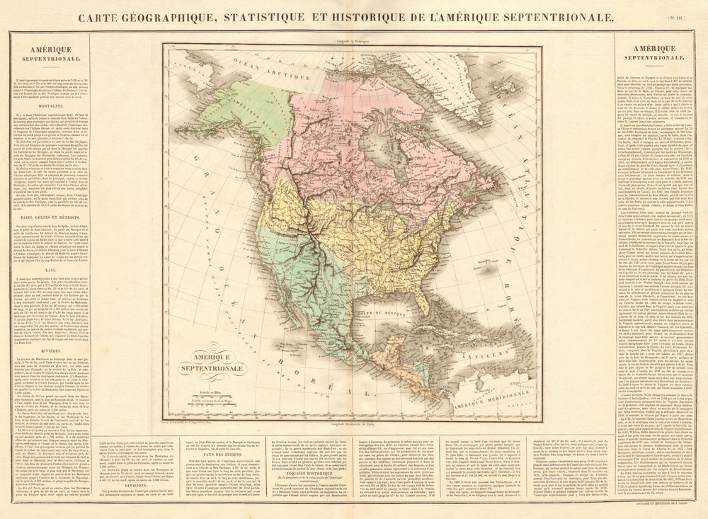'L'Amérique Septentrionale'. North America. Russian Alaska. BUCHON 1825 map