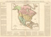 'L'Amérique Septentrionale'. North America. Russian Alaska. BUCHON 1825 map