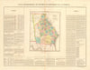 'Géorgie'. Georgia antique state map. Ft Jackson Treaty concessions. BUCHON 1825