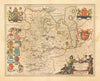 HUNTINGDONSHIRE. 'Huntingdonensis Comitatus Huntingtonshire' by JANSSON 1646 map