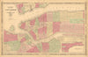 'Map of NEW YORK & the adjacent cities', by AJ JOHNSON. Manhattan/Brooklyn 1865