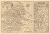 'Regionis Biturigum' & 'Limaniae Topographia'. Berry/Auvergne. ORTELIUS 1570 map