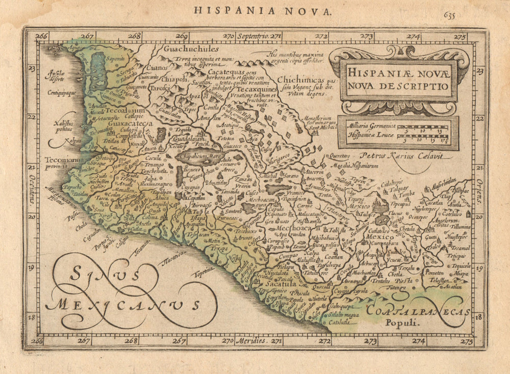 'Hispaniae Novae. Nova descriptio'. New Spain/Mexico. MERCATOR/HONDIUS c1630 map